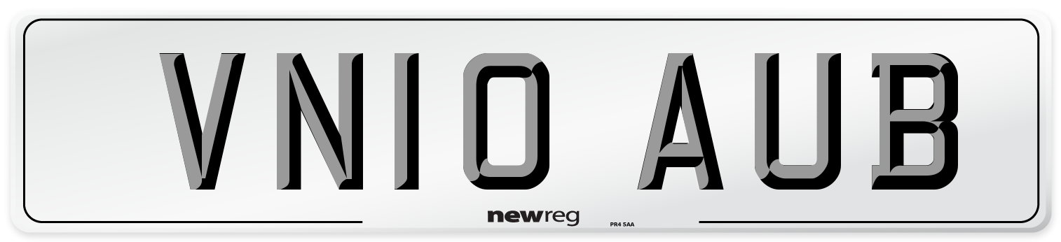 VN10 AUB Number Plate from New Reg